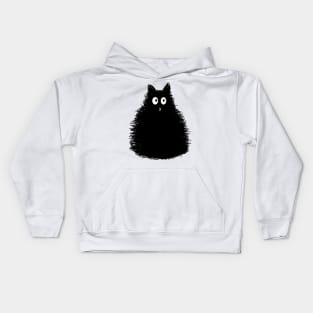 Cute Black Cat Cat Fat Cat Lover Kids Hoodie